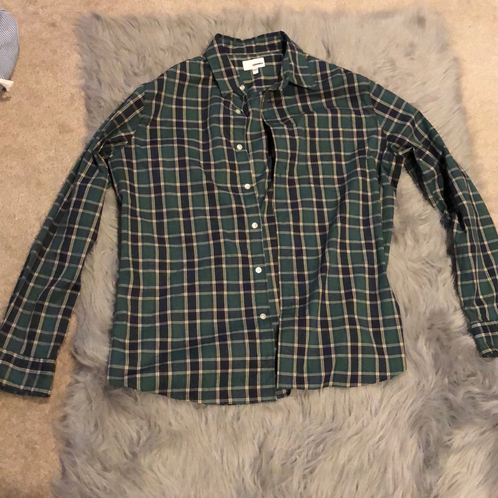 Button down plaid shirt